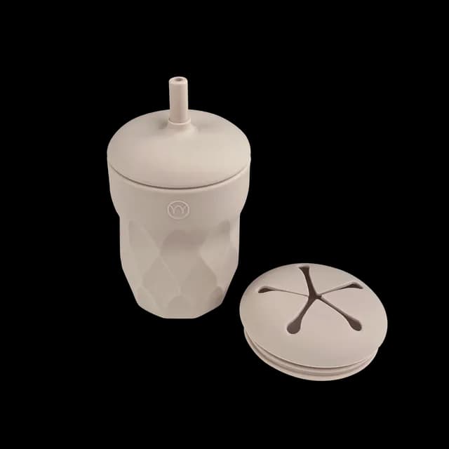 Najell Cup with straw and snack lid Dune Beige