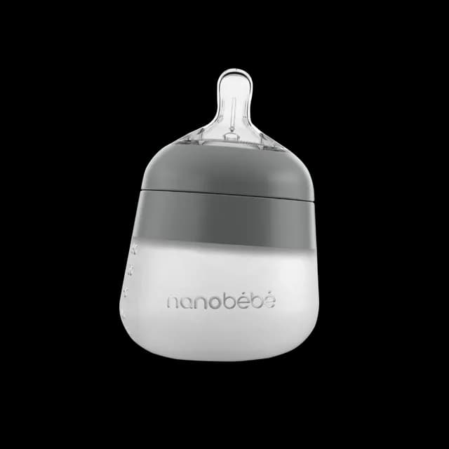 Nanobébé Flexy Silikonflaska Grå 150 ml