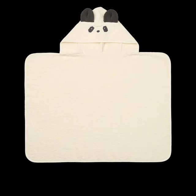 LIEWOOD Vilas Panda Baby Badcape Creme de la Creme