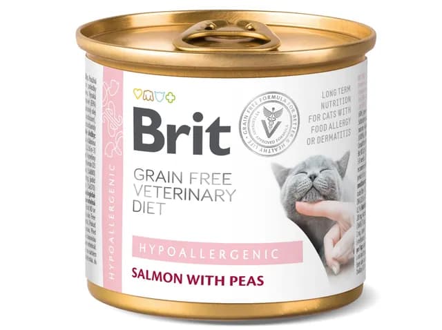 Brit Veterinary Diet Cat Hypoallergenic Grain Free Can 200 g