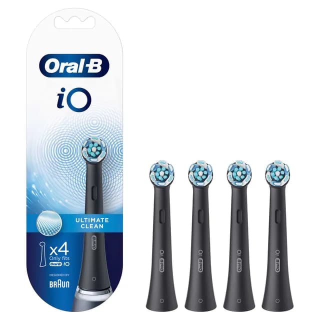 Oral-B iO Ultimate Clean Svart Tandborsthuvud 4-pack