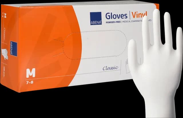 ABENA Classic Vinyl Transparent Puderfri M 100-pack