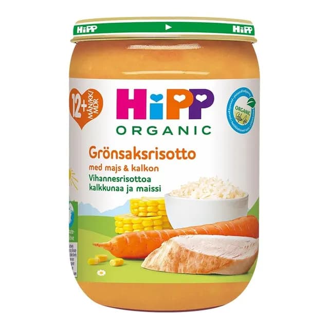 Hipp Grönsaksrisotto & Kalkon 12m 220g
