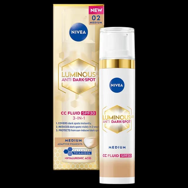 NIVEA Färgad dagkräm Luminous 630 Anti Dark-Spot CC Fluid 3-in-1 Medium SPF30 40 ml