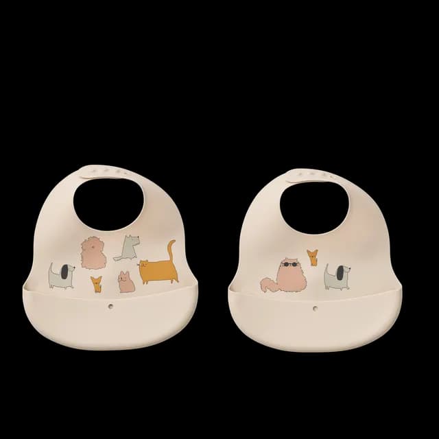 LIEWOOD Ember Haklapp Cats and Dogs/Sandy 2-pack