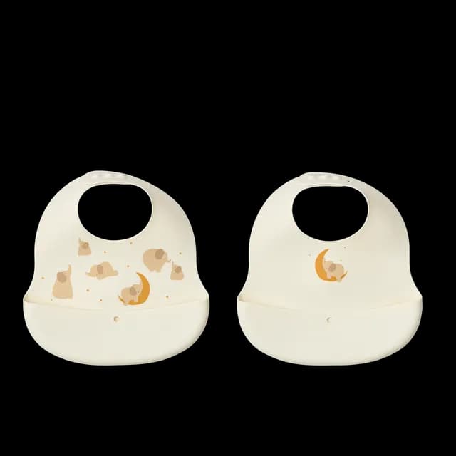 LIEWOOD Ember Haklapp Elephant/Creme de la Creme 2-pack