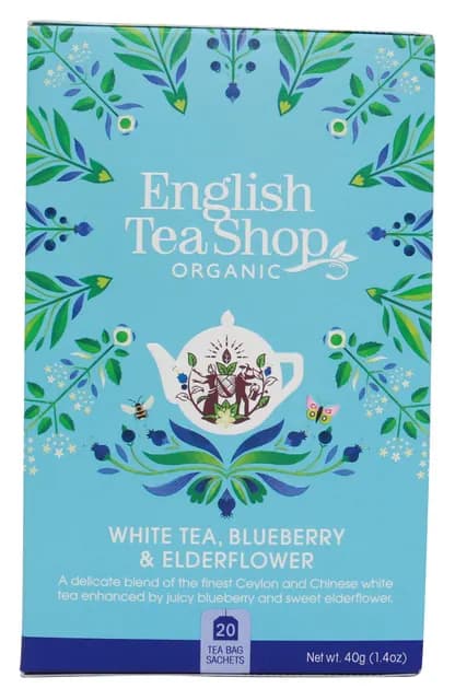 English Tea Shop Vitt te Blåbär/Fläder 40 g