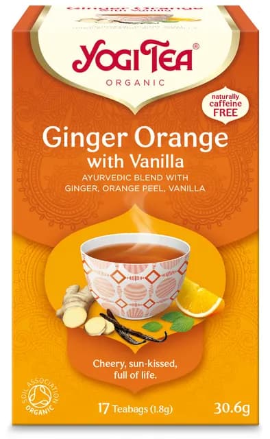YogiTea Ingefära Apelsin Vanilj KRAV 17 tepåsar
