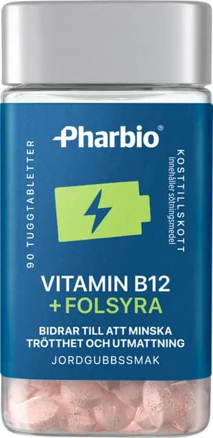 Pharbio B12 + Folsyra tuggtabletter 90 st
