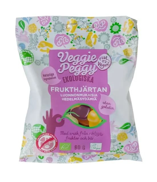 Veggie Peggy Frukthjärtan 90 g