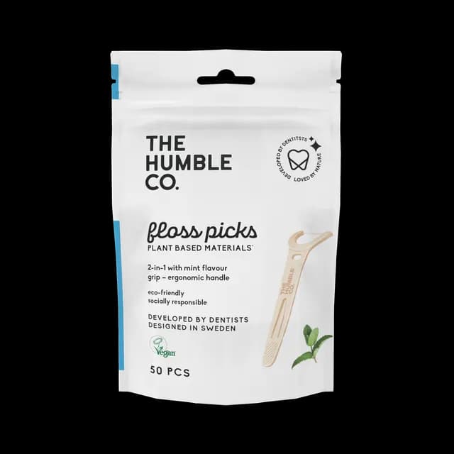 Humble Floss Picks Mint Grip Handle 50 st