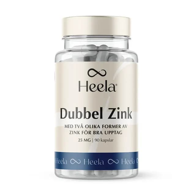 Heela Dubbel Zink 25 mg 60 kapslar