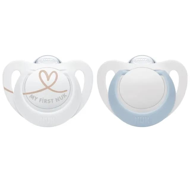 NUK Star Silikon 0-6 mån Blue 2 st