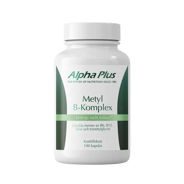 Alpha Plus Metyl B-komplex 100 kapslar