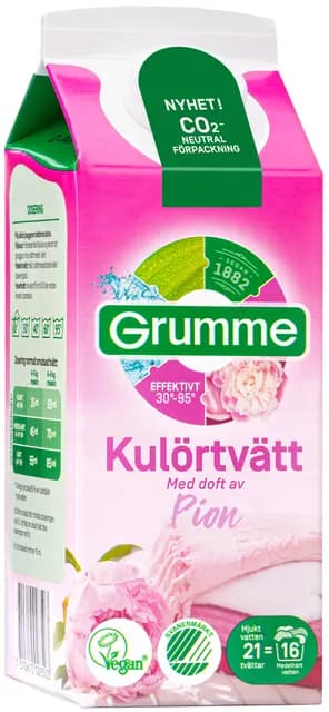 Grumme Flytande Kulörtvätt Pion 750 ml