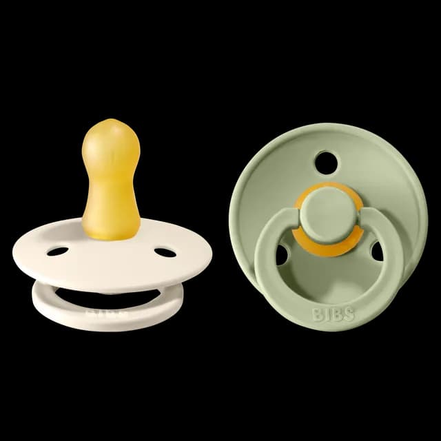BIBS Colour Latex Size 1 Ivory/Sage 2-pack
