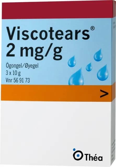 Viscotears, ögongel 2 mg/g 3 x 10 g
