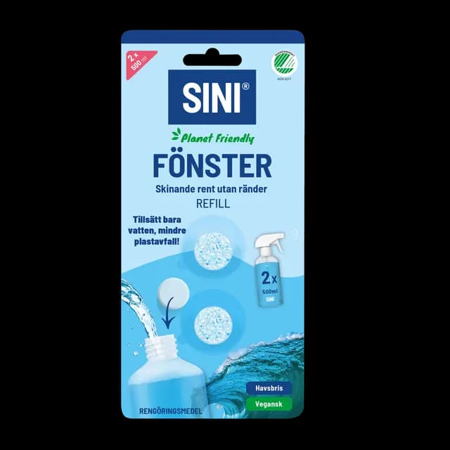 SINI Rengöringstablett Fönster refill 2-pack