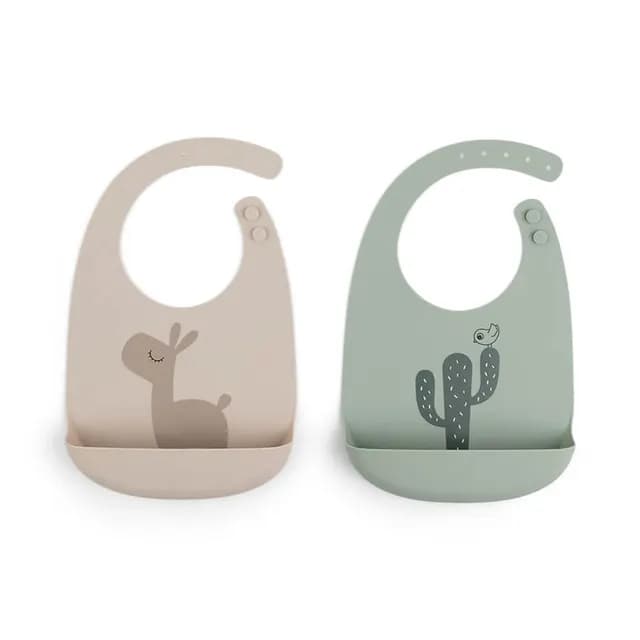 Done by Deer Haklapp Silikon Lalee Sand/Green 2-pack