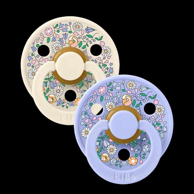 BIBS x Liberty Colour Chloe Meadow Latex Size 1 Ivory Mix 2-pack