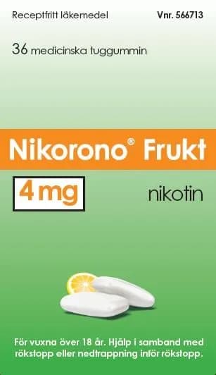 Nikorono Frukt 4 mg 36 st