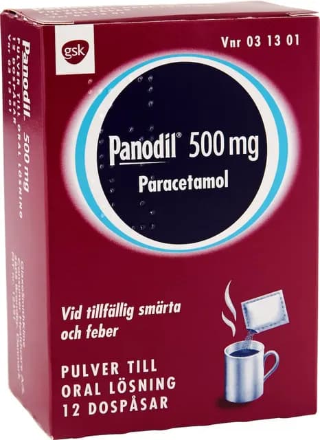 Panodil Pulver till oral lösning 500 mg 12 st