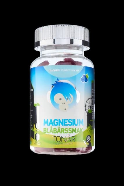 Monkids Magnesium TONÅR Blåbär 60 tuggtabletter