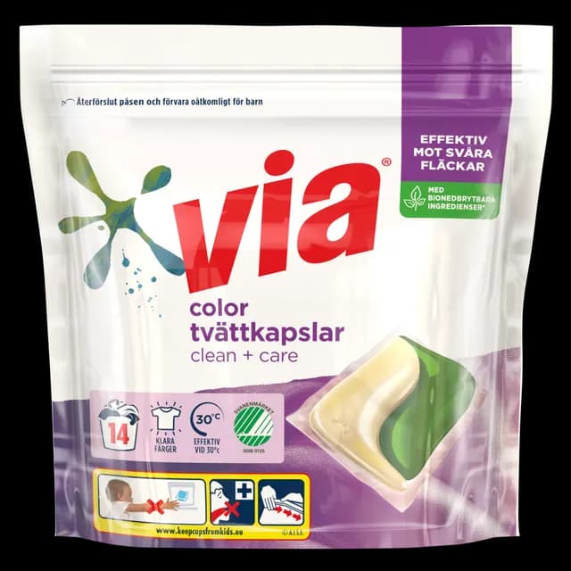 Via Duo Tvättkapslar Color 14-pack