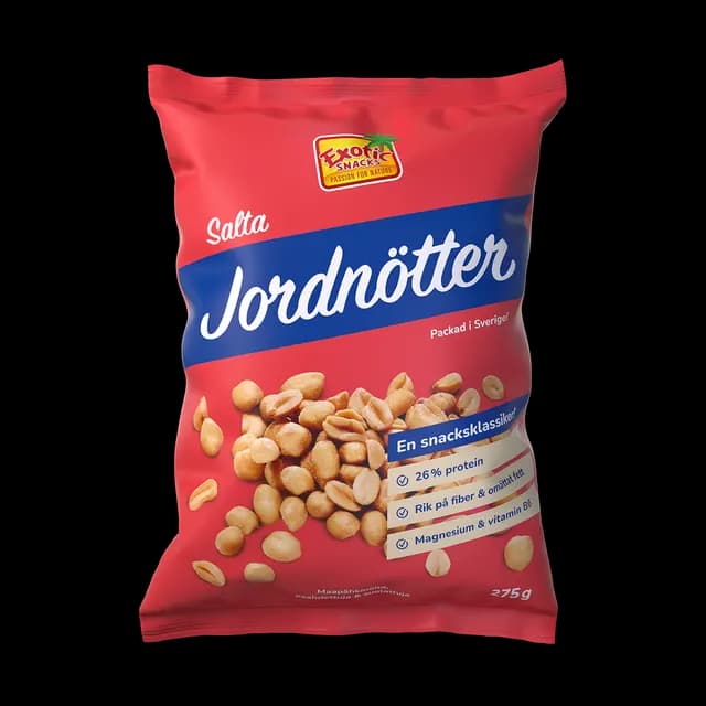 Exotic Snacks Jordnötter Rostade & Saltade 275 g