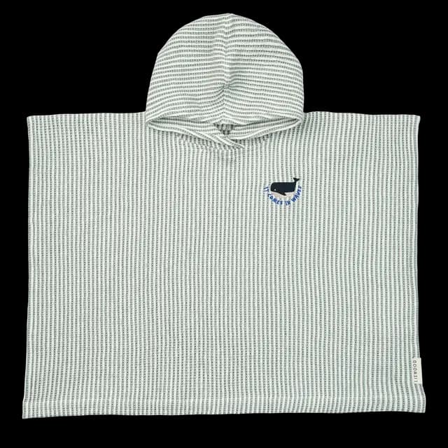 LIEWOOD Paco Badponcho Y/D Stripe Peppermint/Creme de la Creme Strl 3-4 år