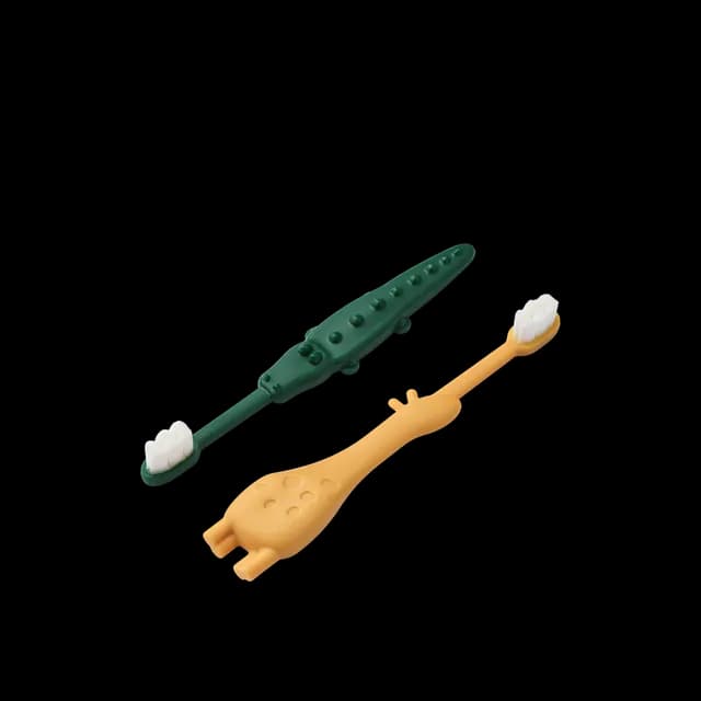 LIEWOOD Fabio Babytandborste Yellow Mellow/Garden Green