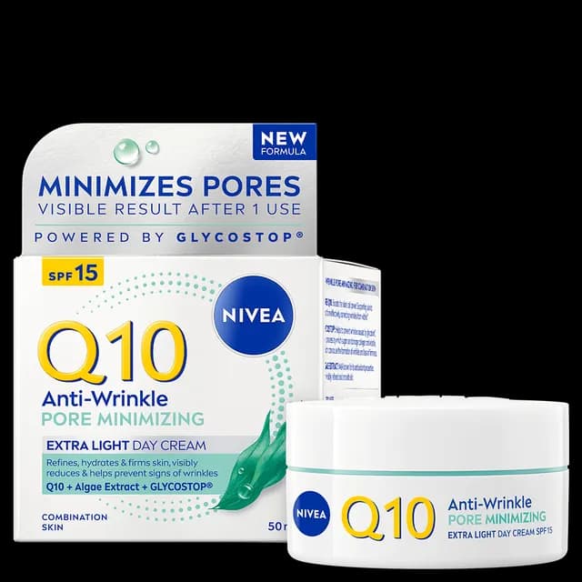 NIVEA Q10 Anti-Wrinkle Pore Minimising Extra Light Day Cream 50 ml