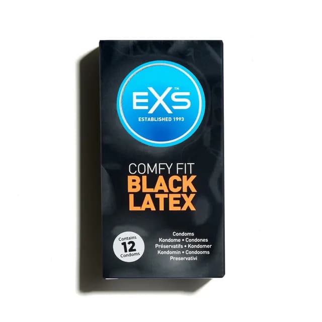 EXS Black Latex Kondomer 12-pack