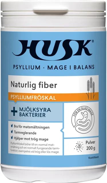HUSK Psyllium Mage i Balans Mjölksyra Pulver 200 g