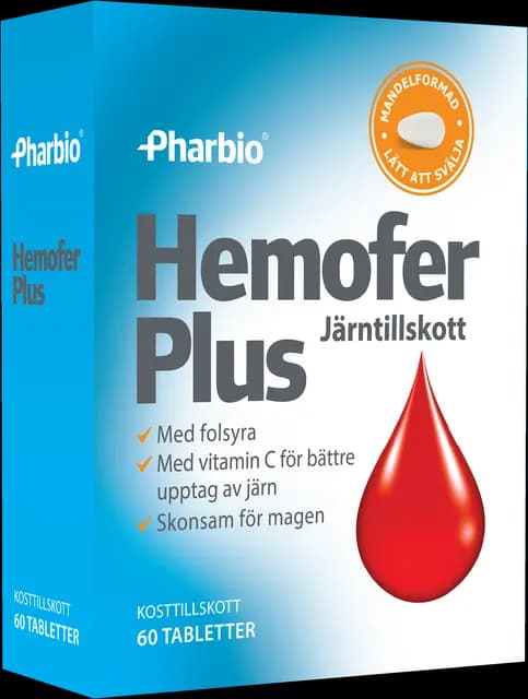 Pharbio Hemofer Plus 60 tabletter