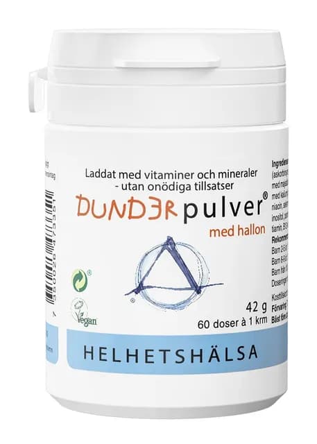Helhetshälsa Dunderpulver barnvitamin 60 doser á 1 krm