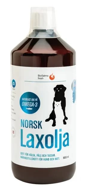 BioSalma Norsk Laxolja för Hund & Katt 1000 ml