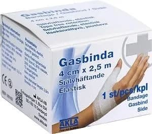 AKLA Självhäftande gasbinda 4 cm x 2,5 m