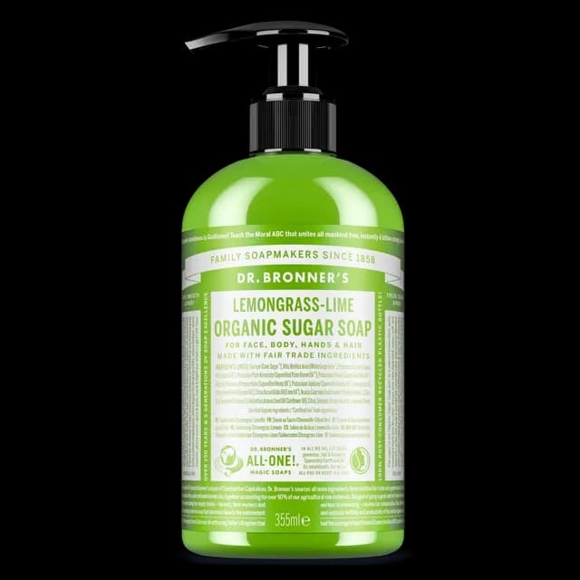 Dr. Bronner's Organic Sugar Soap Lemongrass-Lime 355 ml