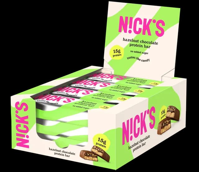 Nicks Protein Bar Hazelnut Chocolate 50 g 12-pack