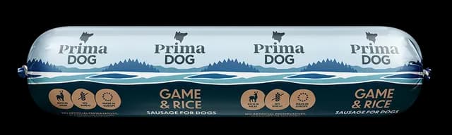 PrimaDog Korv Vilt & Ris 800 g