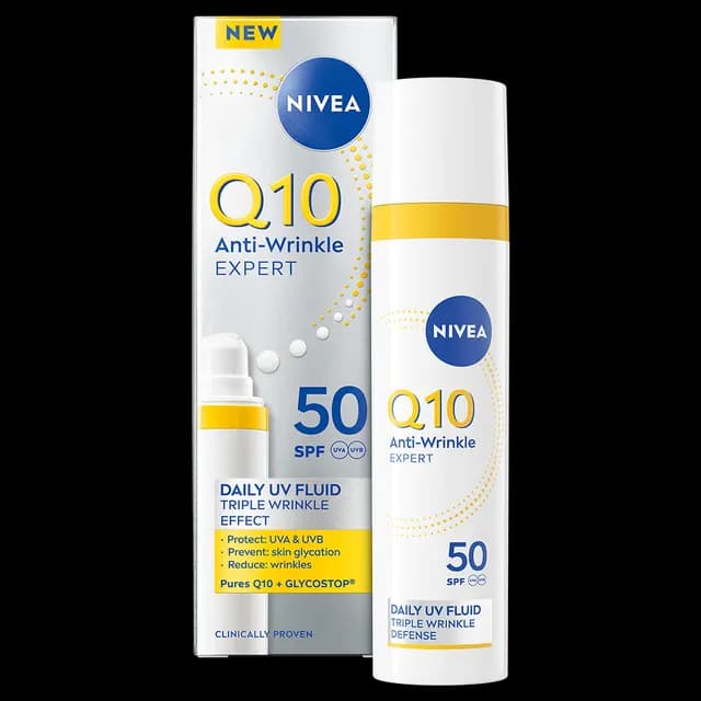 NIVEA Dagkräm Q10 Anti-Wrinkle Expert Daily UV Fluid SPF50 40 ml