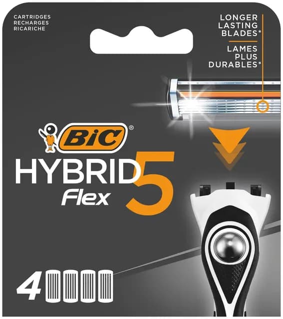 BIC Hybrid 5 Flex Rakblad 4-pack