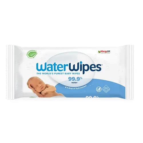 WaterWipes Biodegradable BabyWipes 60-pack