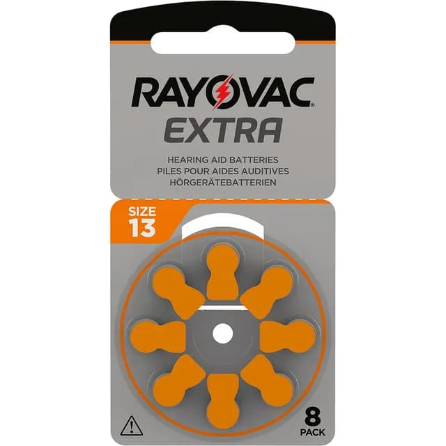 Rayovac Extra Hörapparatsbatterier 13 orange 8-pack