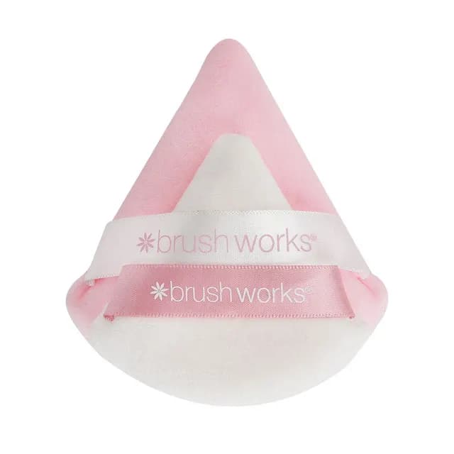 Brushworks Triangular Powder Puff Duo 2 st