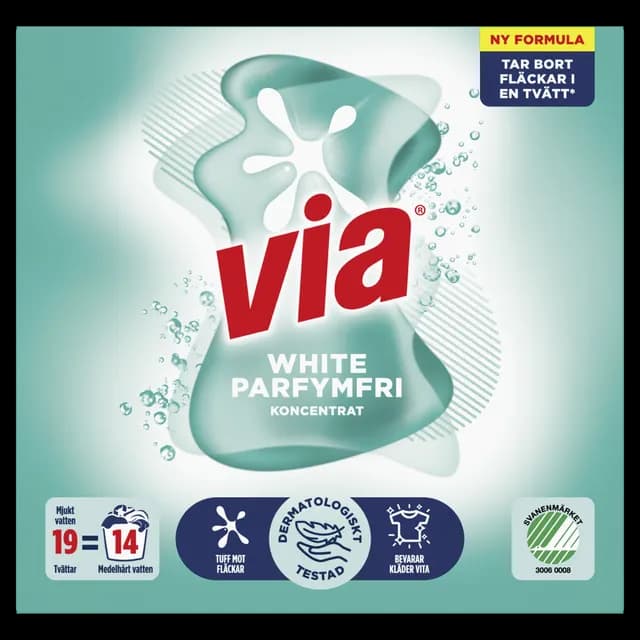 Via White Parfymfri Tvättmedel 760 g