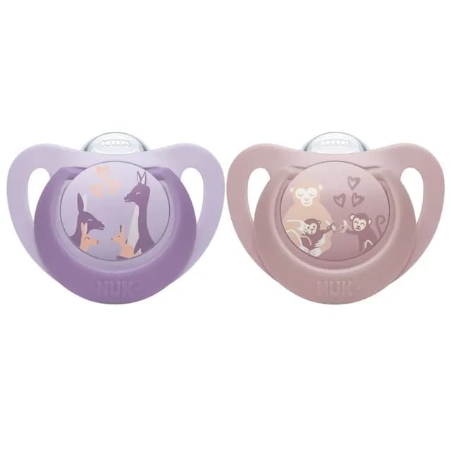 NUK First Choice Silicone 18-36M Monkey/Kangaroo 2-pack