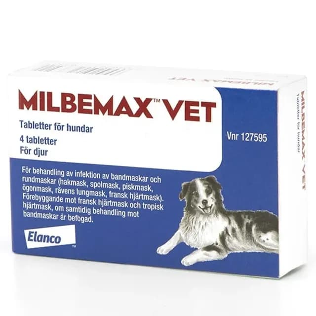 Milbemax Vet. För Hundar 12,5 / 125 mg 4 styck