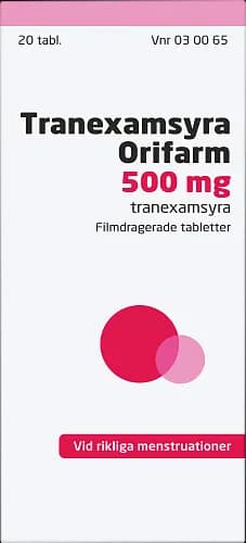 Tranexamsyra Orifarm, filmdragerad tablett 500 mg 20 st